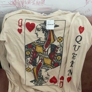 Free People Queen of Hearts Sweatshirt | S